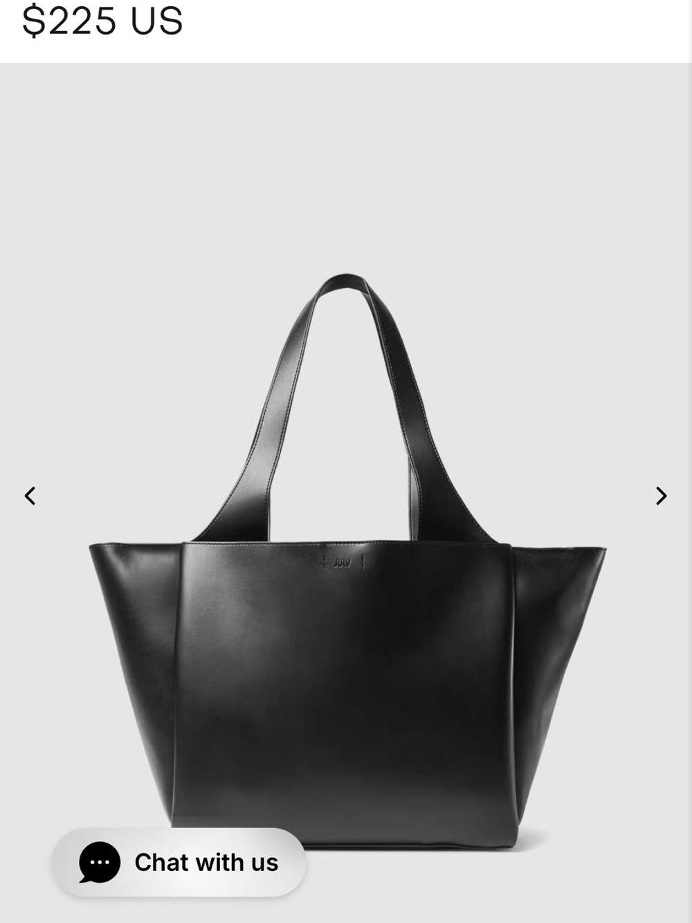 Minimalist Black Leather Tote - Structured Everyday Shoulder Bag